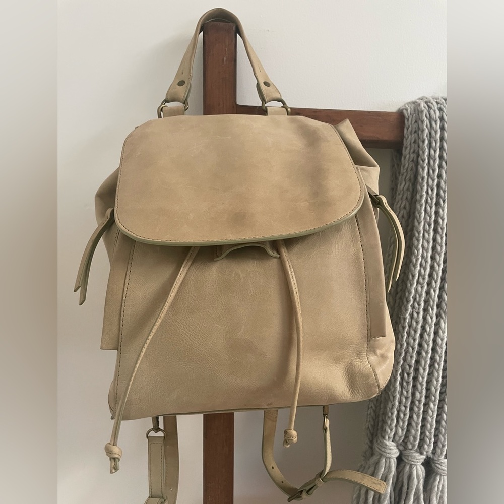 Rachel Roy Distressed Leather Convertible Bag lime green